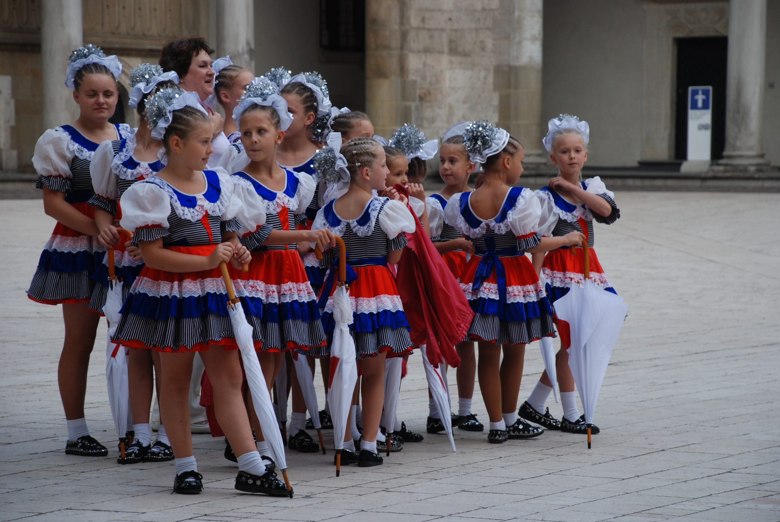 The little dancers pose at the Krakow Royal Palace I loved seeing these young dancers at their portrait session