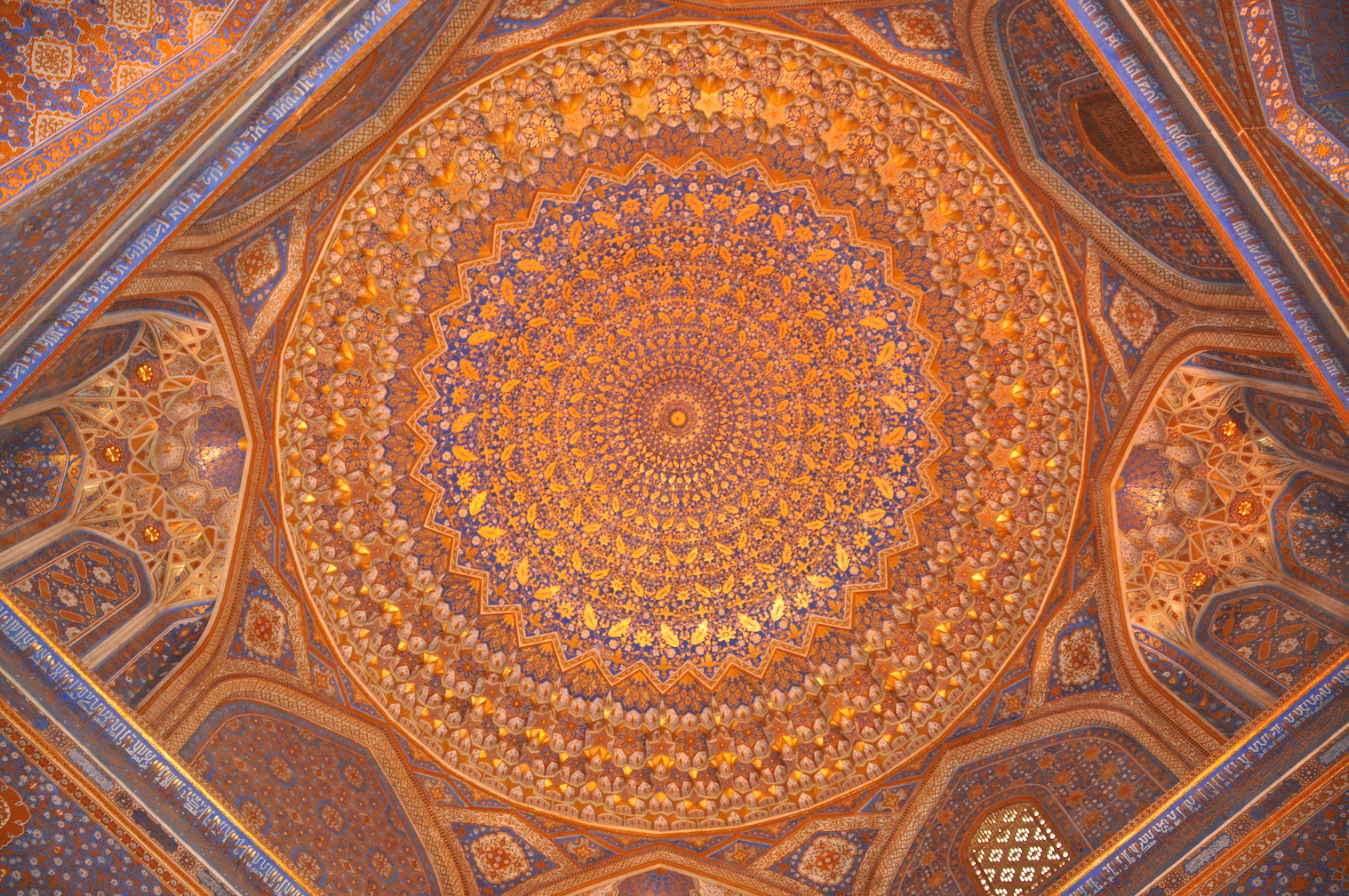 Silk Road tour Uzbekistan ceiling colors
