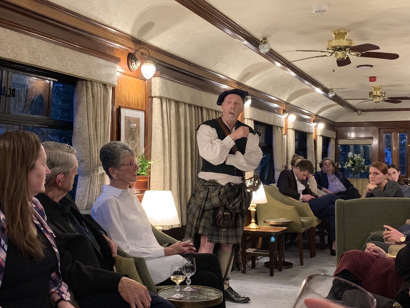 Highland storyteller on Belmond Royal Scotsman