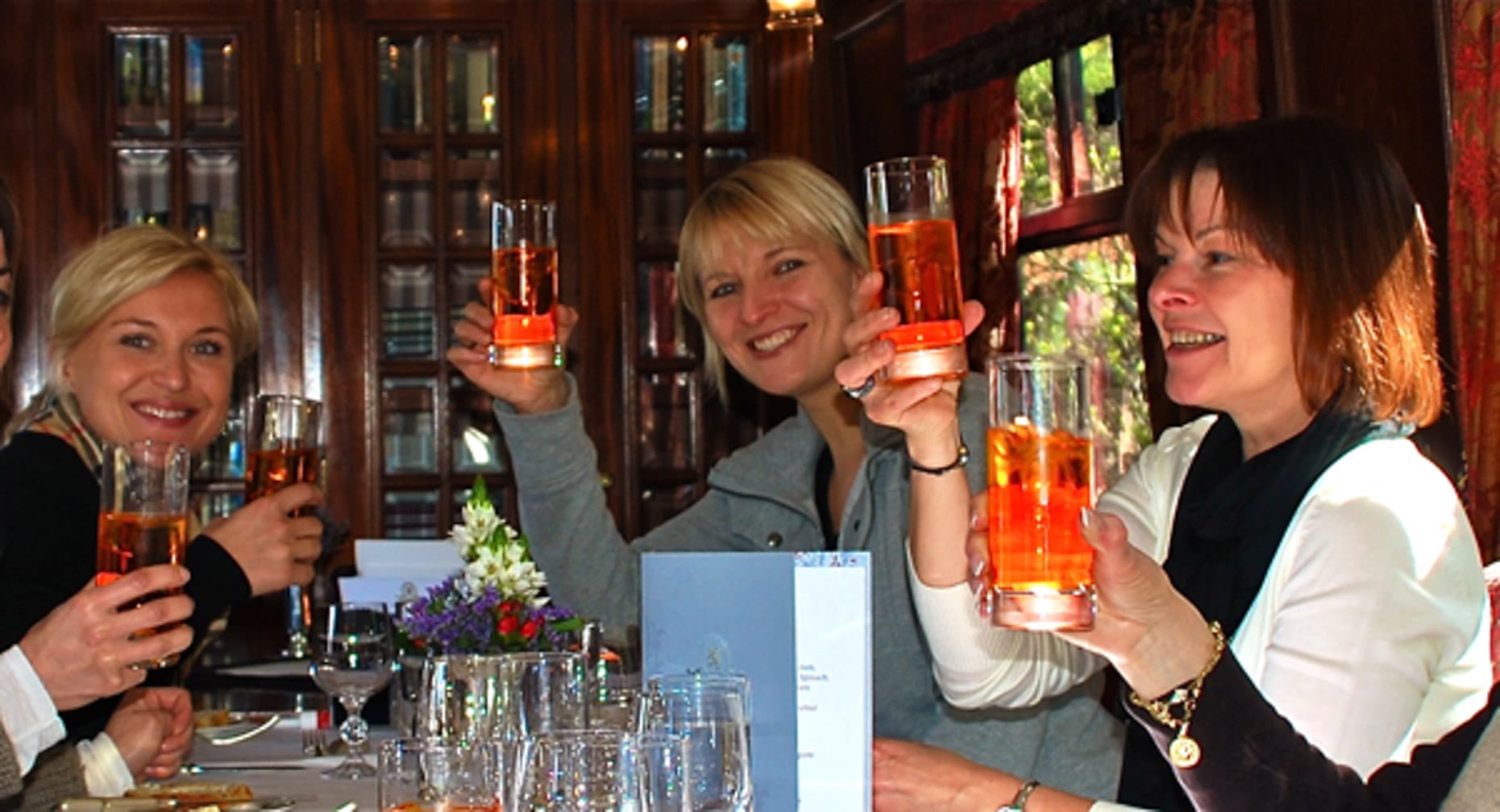 Women drinking on the Scotch Malt Whisky Trail Tour journey