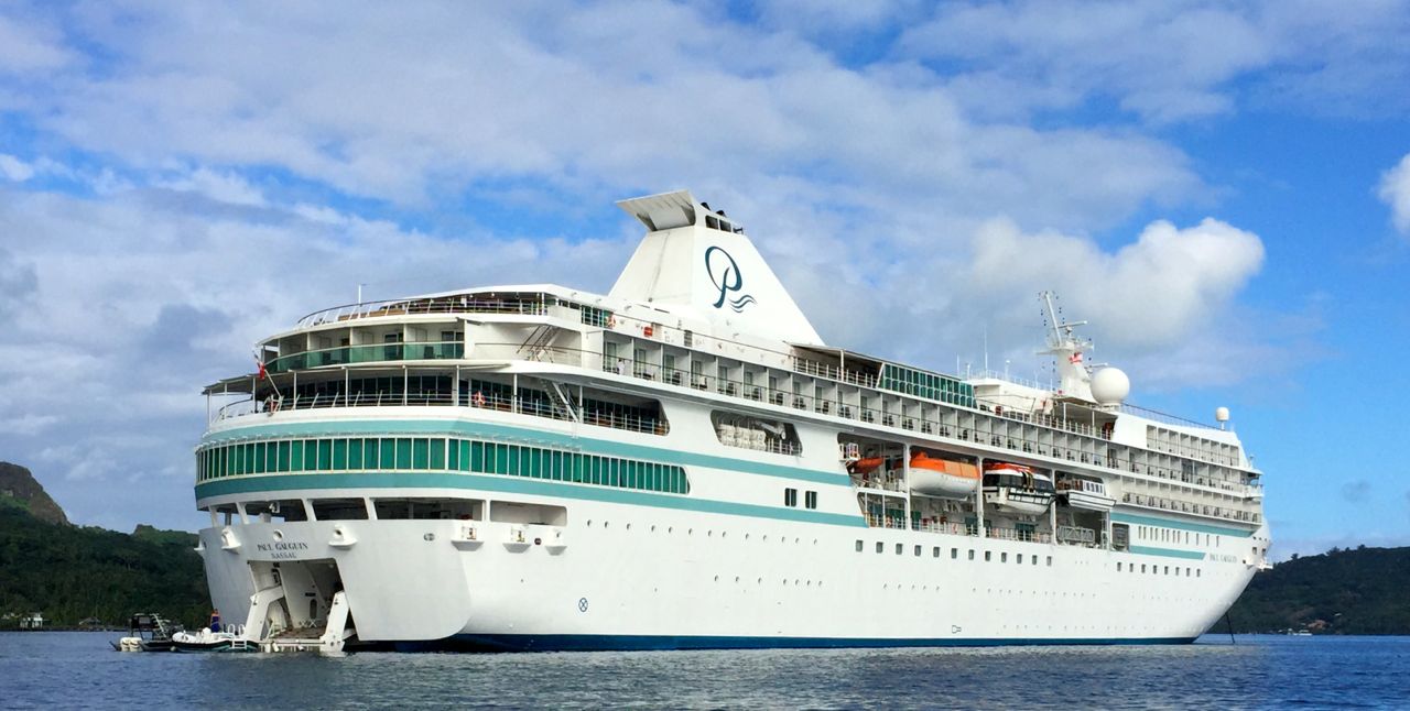 One of the m/s Paul Gauguin's many features: a rear watersports deck. IRT Photo by Angela Walker