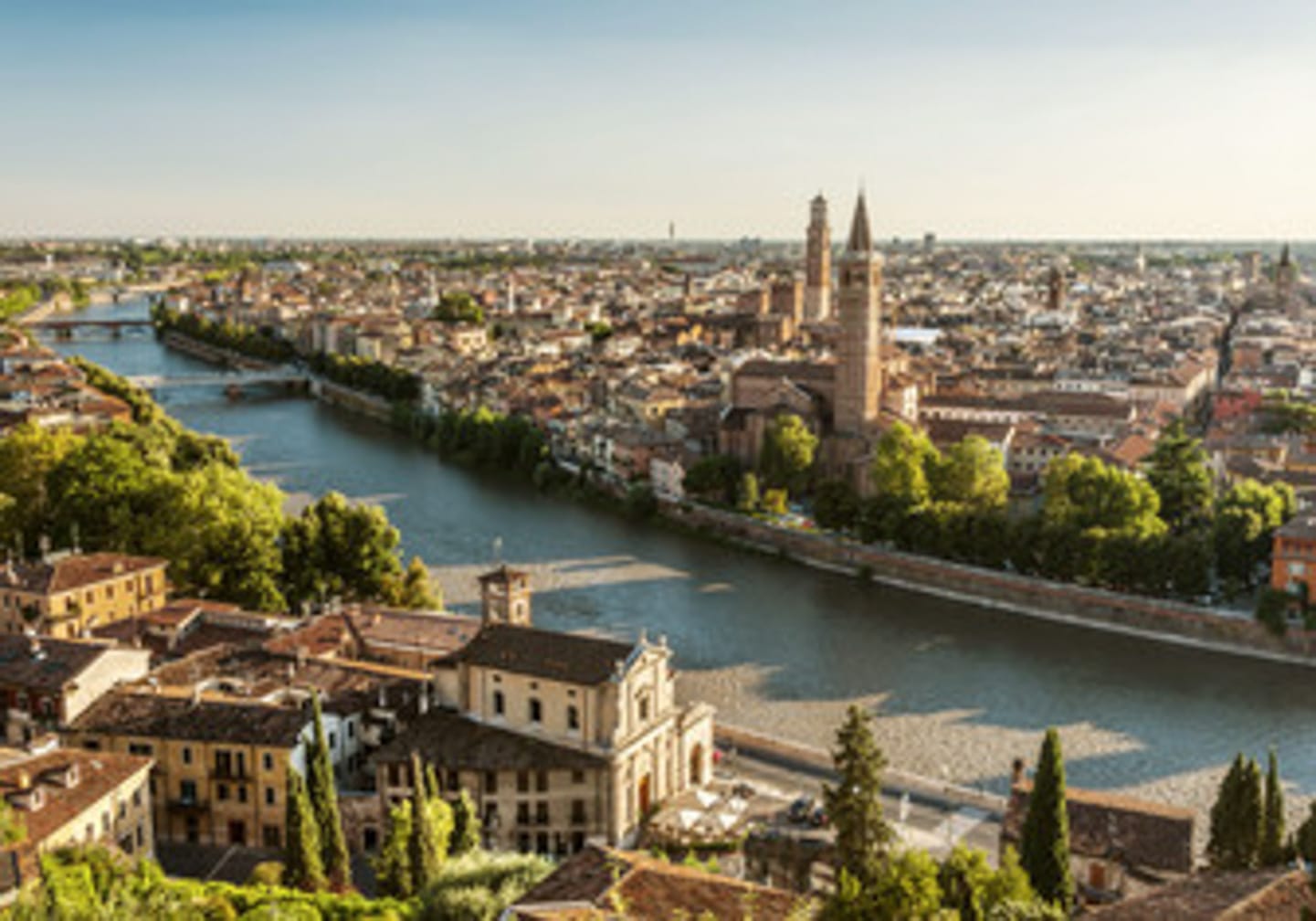 Aerial of a Verona on the London-Paris-Verona & v.v. journey