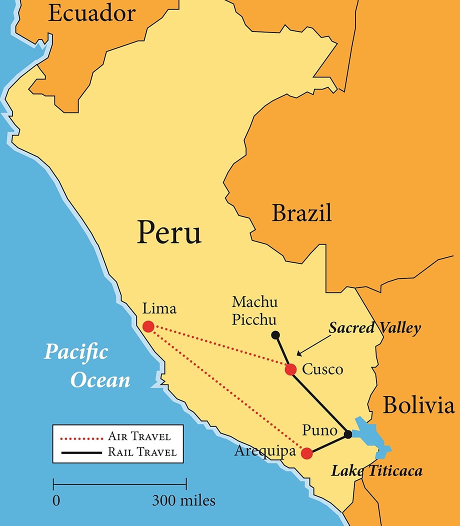Peru: Journey to a Lost World map