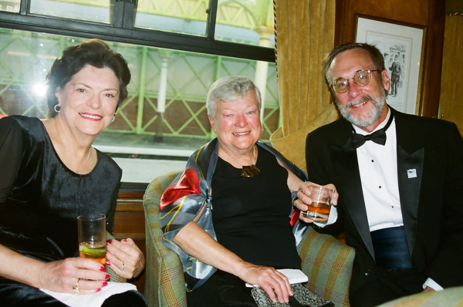 IRT Society travelers enjoy the Royal Scotsman's rear lounge car on the Clans, Castles & Isles journey
