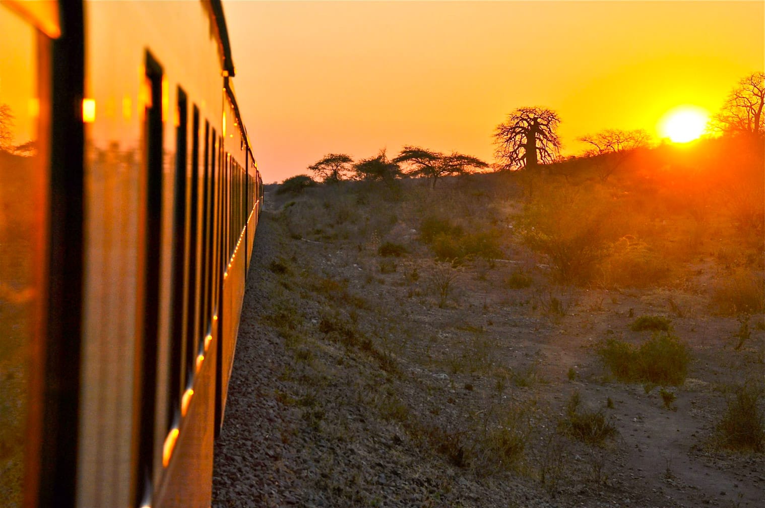 Sunset on the Dar es Salaam to Lobito: Trail of Two Oceans journey