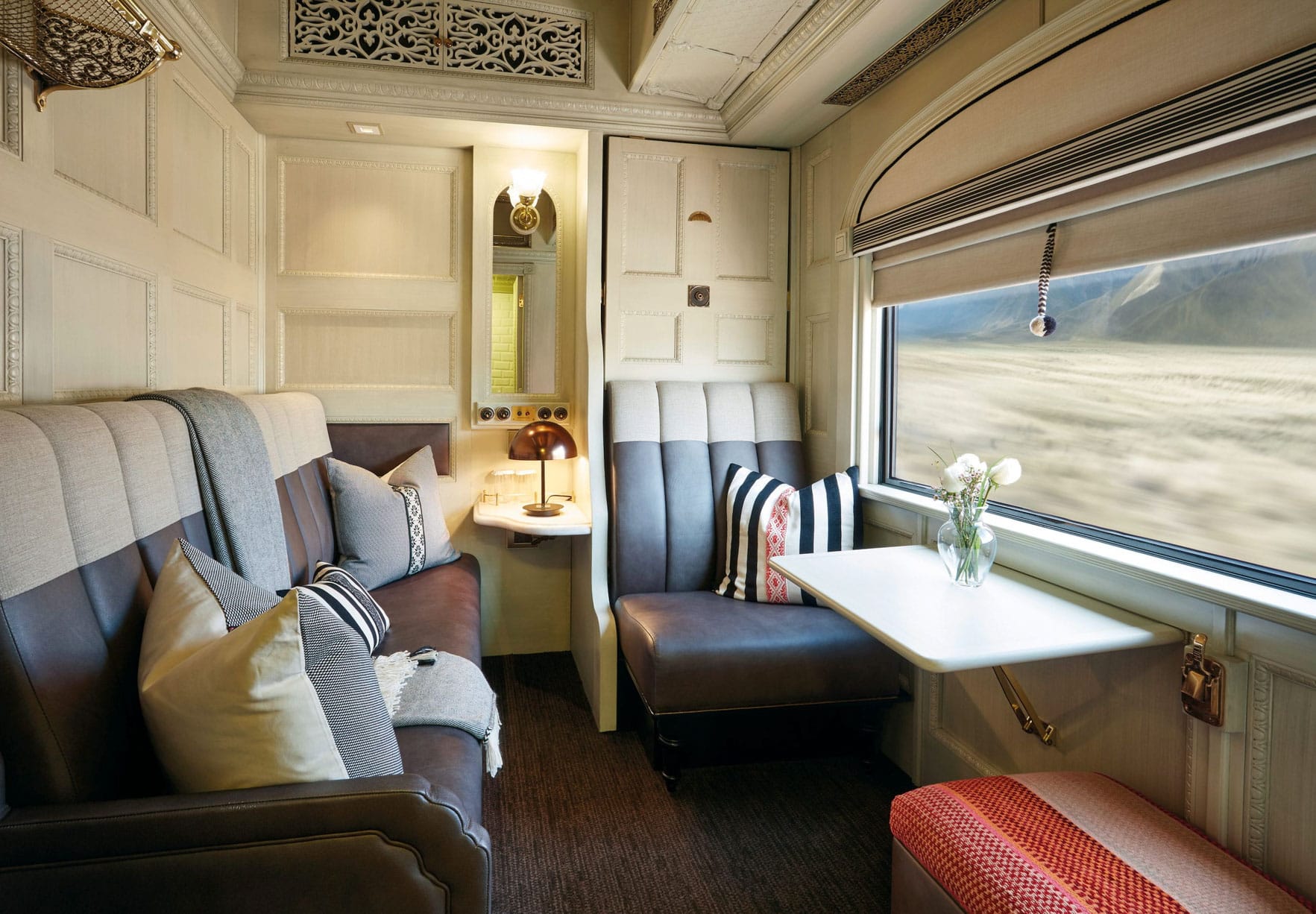 Living area on the Belmond Andean Explorer train