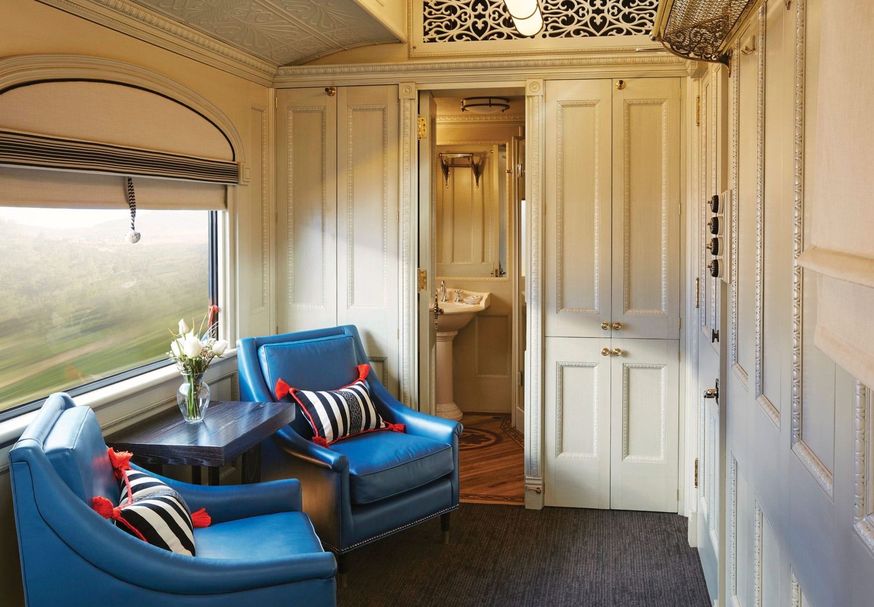 Living area on the Belmond Andean Explorer train