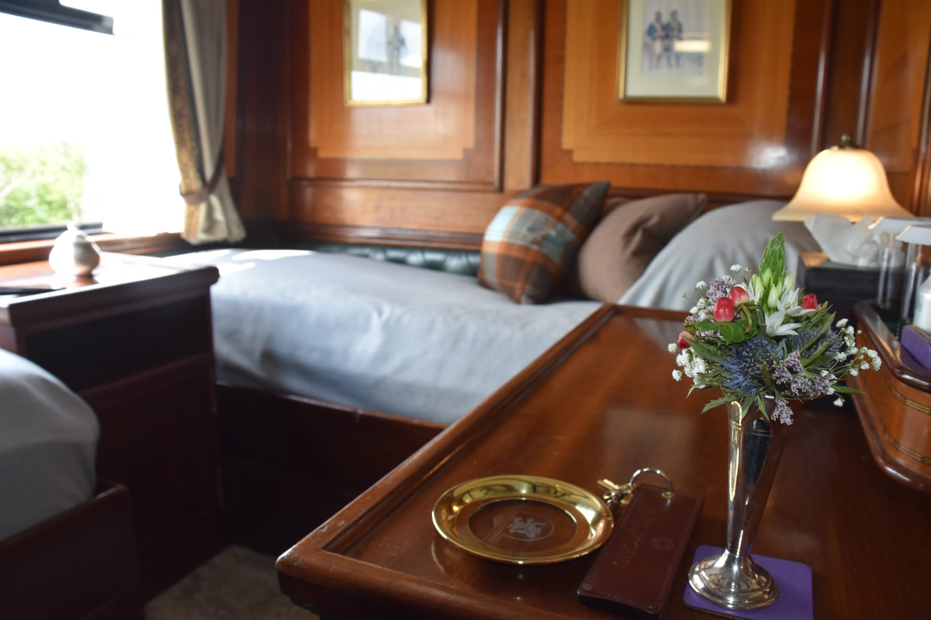 Bedroom on the Belmond Royal Scotsman