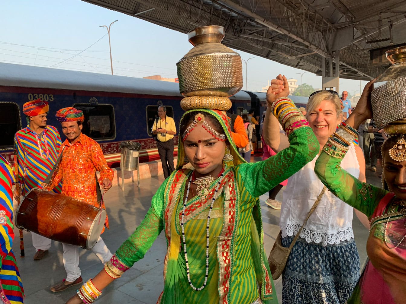 Woman balancing a jug