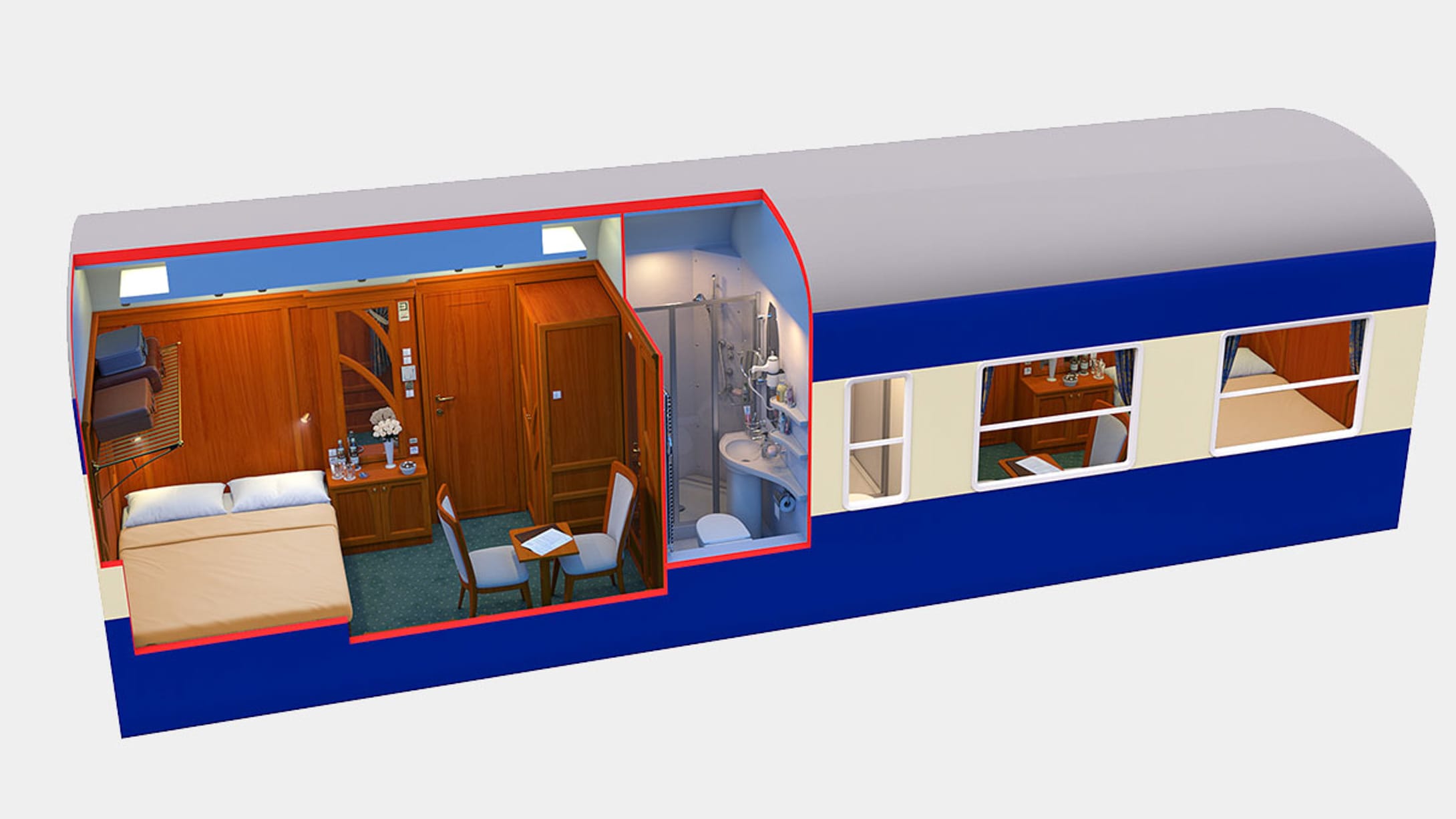 Golden Eagle Danube Express diagram interior