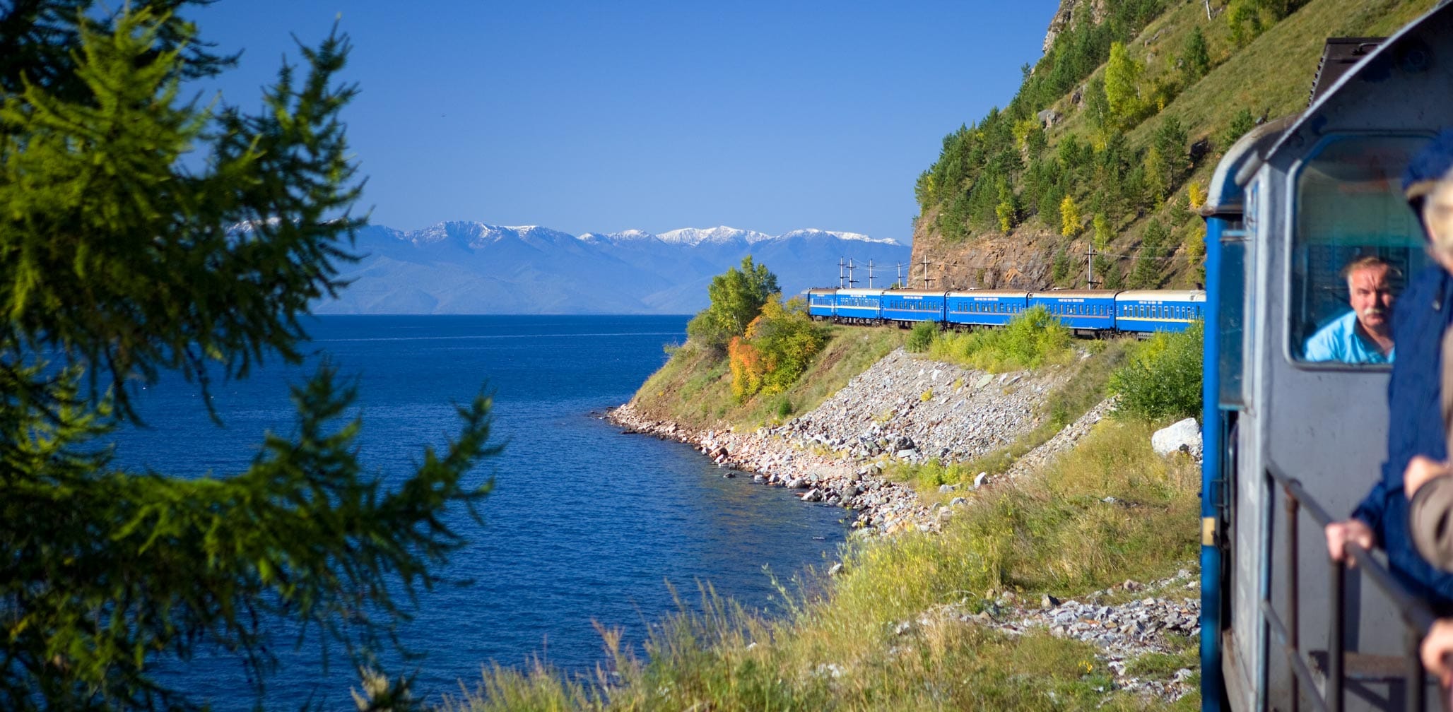 Views of Lake Baikal on the Golden Eagle train