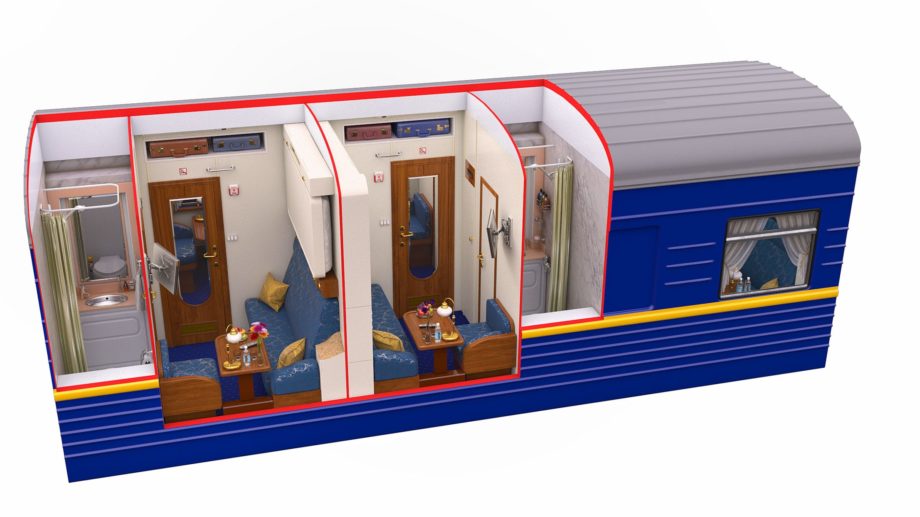 Diagram of the Silver Class during daytime on the Golden Eagle train