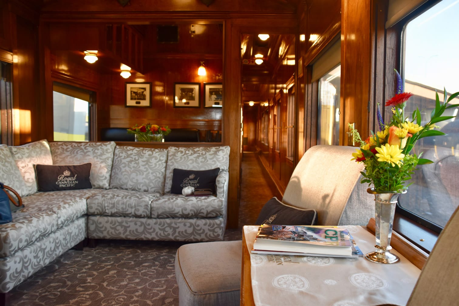 Lounge on the Royal Canadian Pacific train