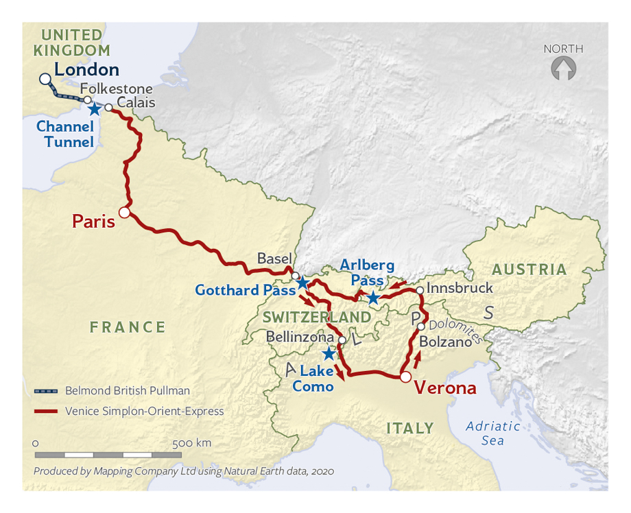 Venice Simplon Orient Express London Paris Verona